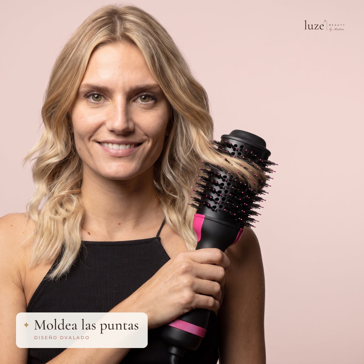 Cepillo secador y voluminizador Rosa