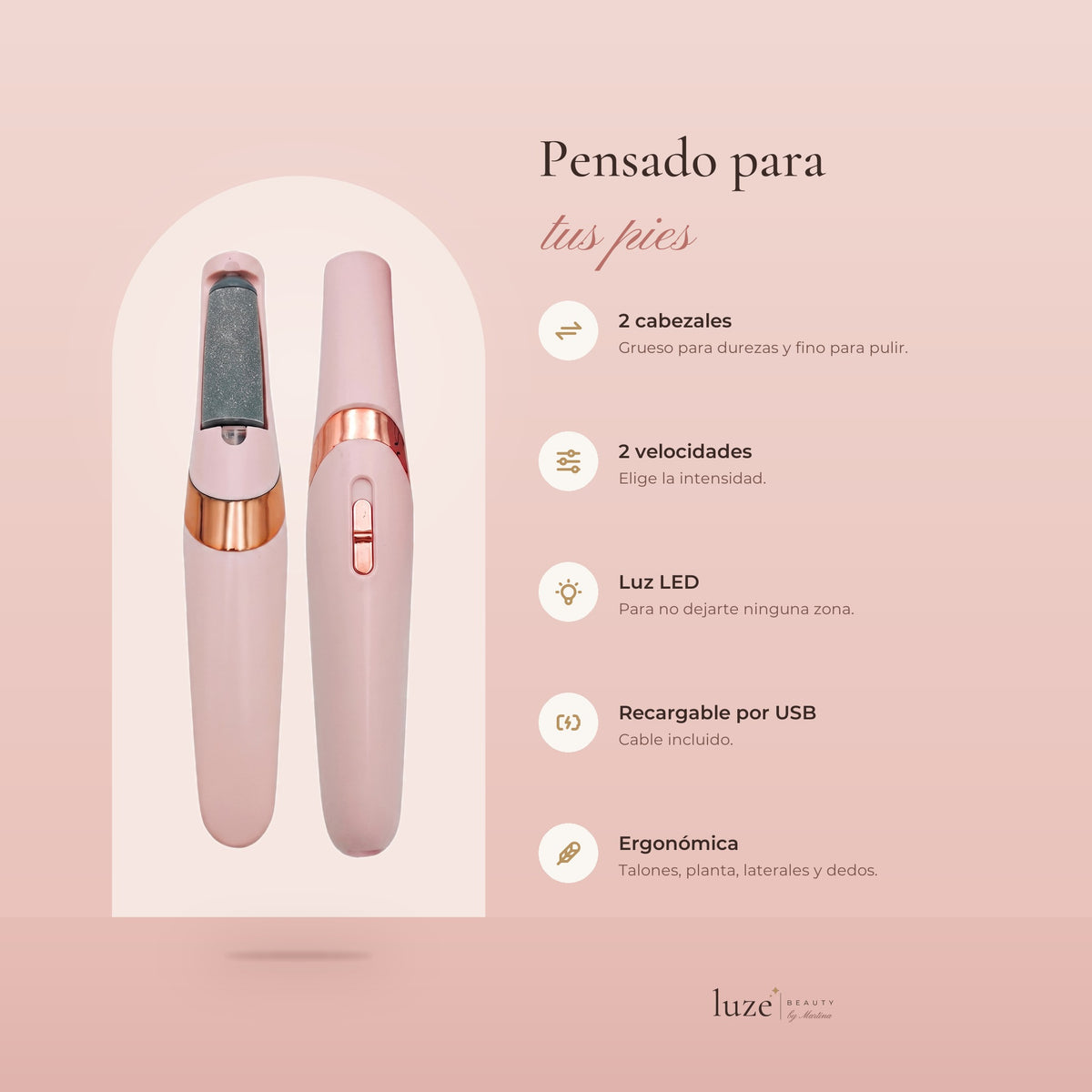 Lima de pies eléctrica